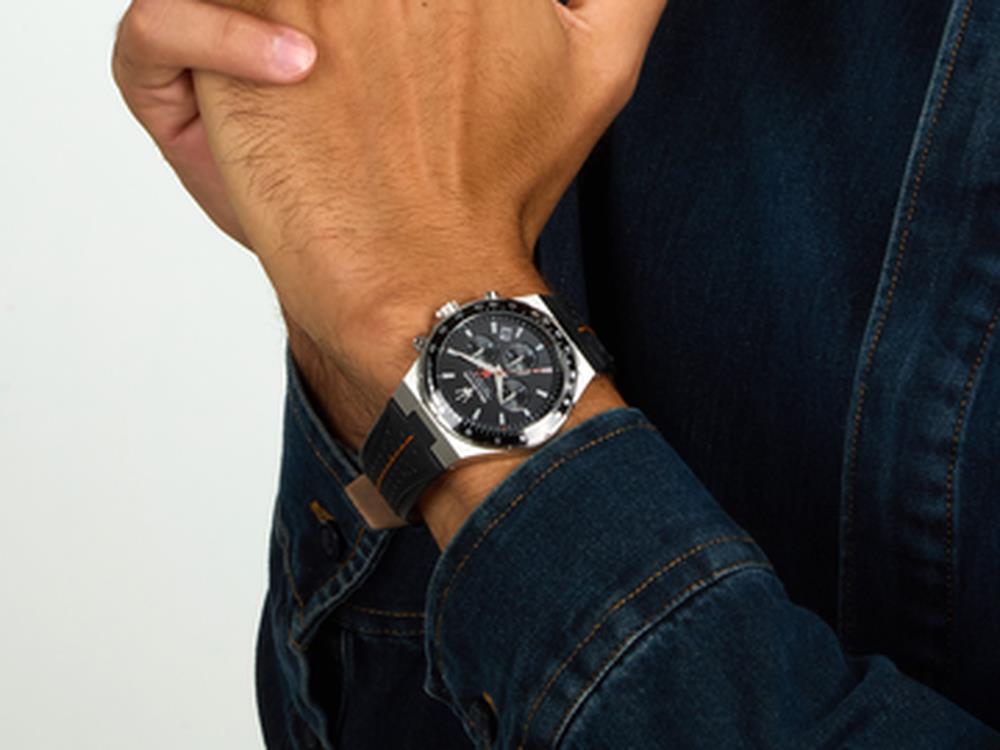 Maserati Sfida Quartz Uhr, Schwarz, 41 mm, Mineral Glas, R8871640008