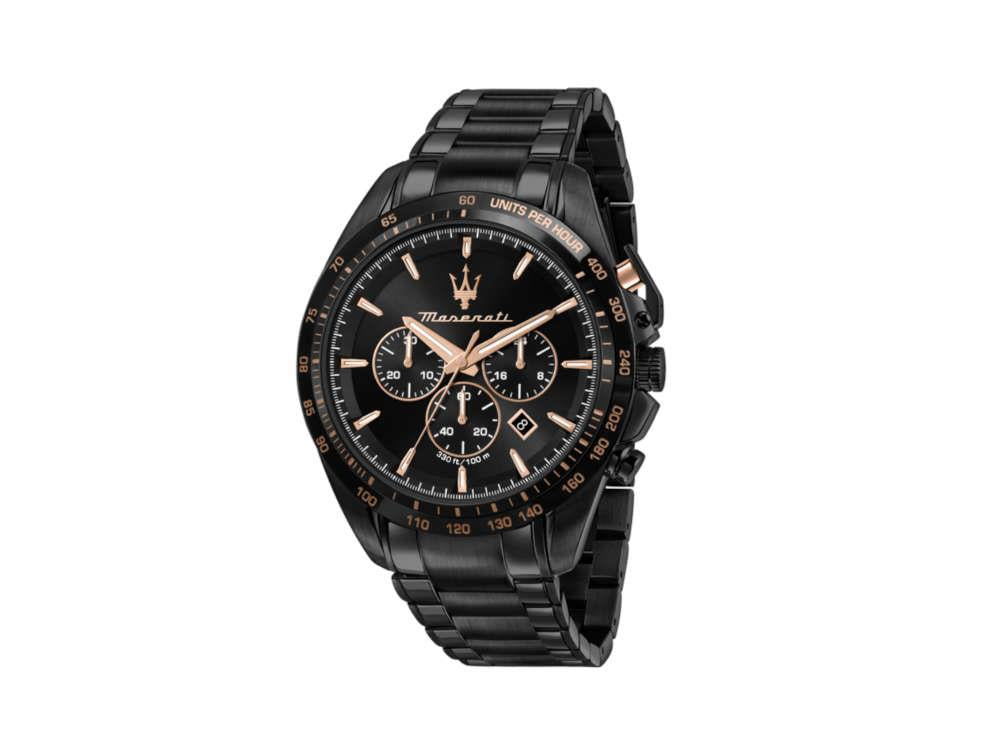 Maserati Traguardo Quartz Uhr, PVD, Schwarz, 45 mm, R8873612048