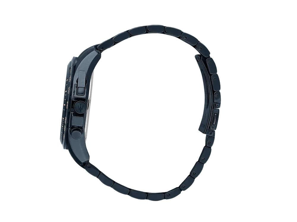 Maserati Traguardo Quartz Uhr, PVD, Blau, 45 mm, R8873612054