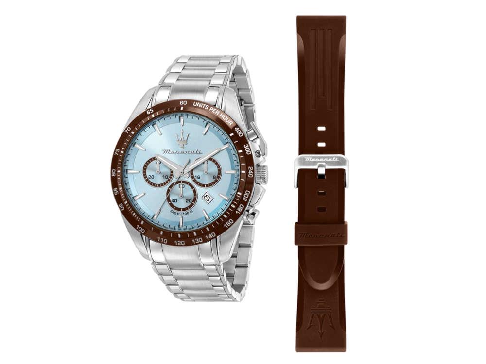 Maserati Traguardo Quartz Uhr, Hellblau, Sonderausgabe, R8873612064