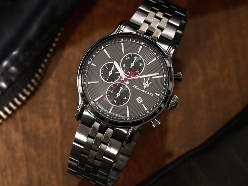 Maserati Epoca Slim Quartz Uhr, Schwarz, 40 mm, Mineral Glas, R8873618036