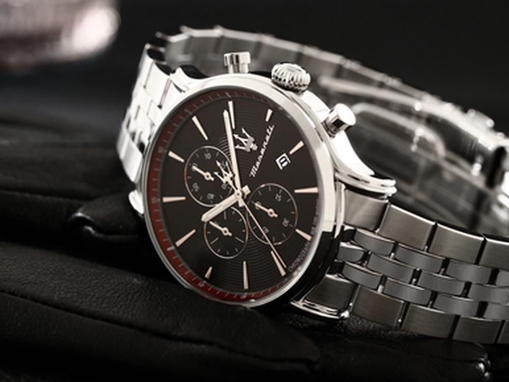 Maserati Epoca Slim Quartz Uhr, Schwarz, 40 mm, Mineral Glas, R8873618037
