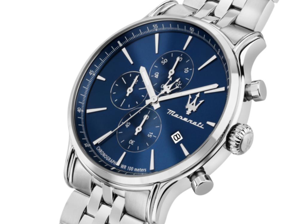 Maserati Epoca Slim Quartz Uhr, Blau, 40 mm, Mineral Glas, R8873618039