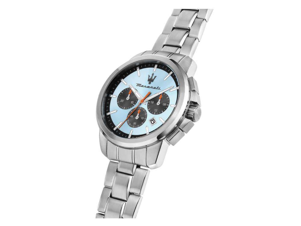 Maserati Successo Quartz Uhr, Blau, 42 mm, Mineral Glas R8873621044