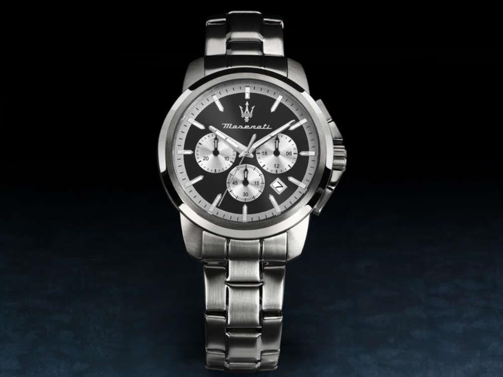 Maserati Successo Quartz Uhr, Schwarz, 42 mm, Mineral Glas R8873621052