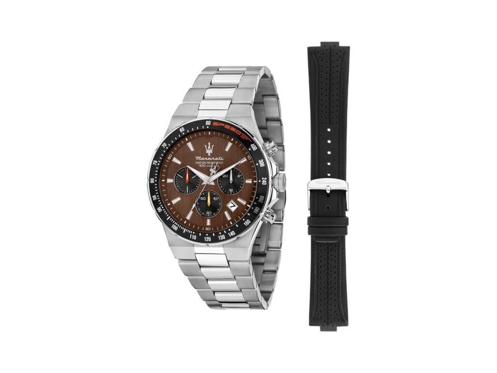 Maserati Sfida Quartz Uhr, Braun, 41 mm, Mineral Glas, R8873640026