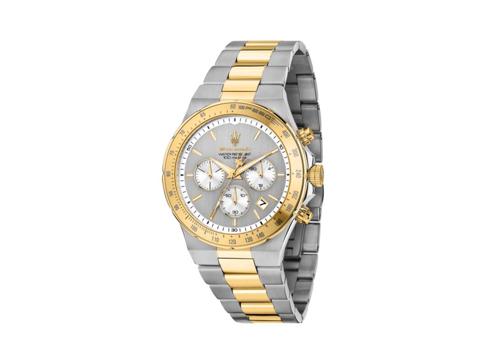 Maserati Sfida Quartz Uhr, Silber, 43 mm, Mineral Glas, R8873640028