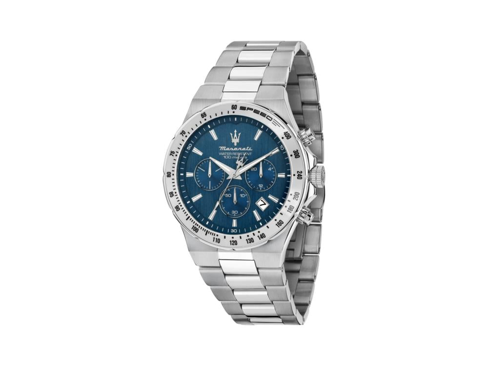 Maserati Sfida Quartz Uhr, Blau, 41 mm, Mineral Glas, R8873640029