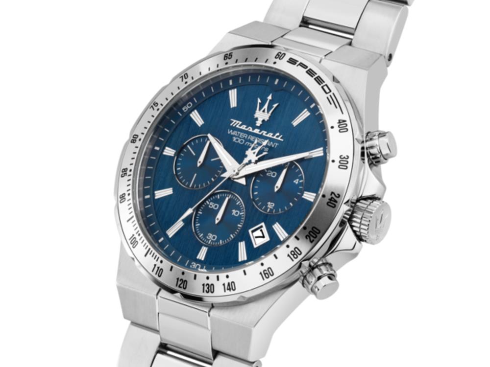 Maserati Sfida Quartz Uhr, Blau, 41 mm, Mineral Glas, R8873640029