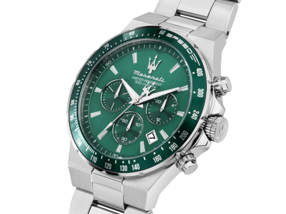 Maserati Sfida Quartz Uhr, Grün, 41 mm, Mineral Glas, R8873640030