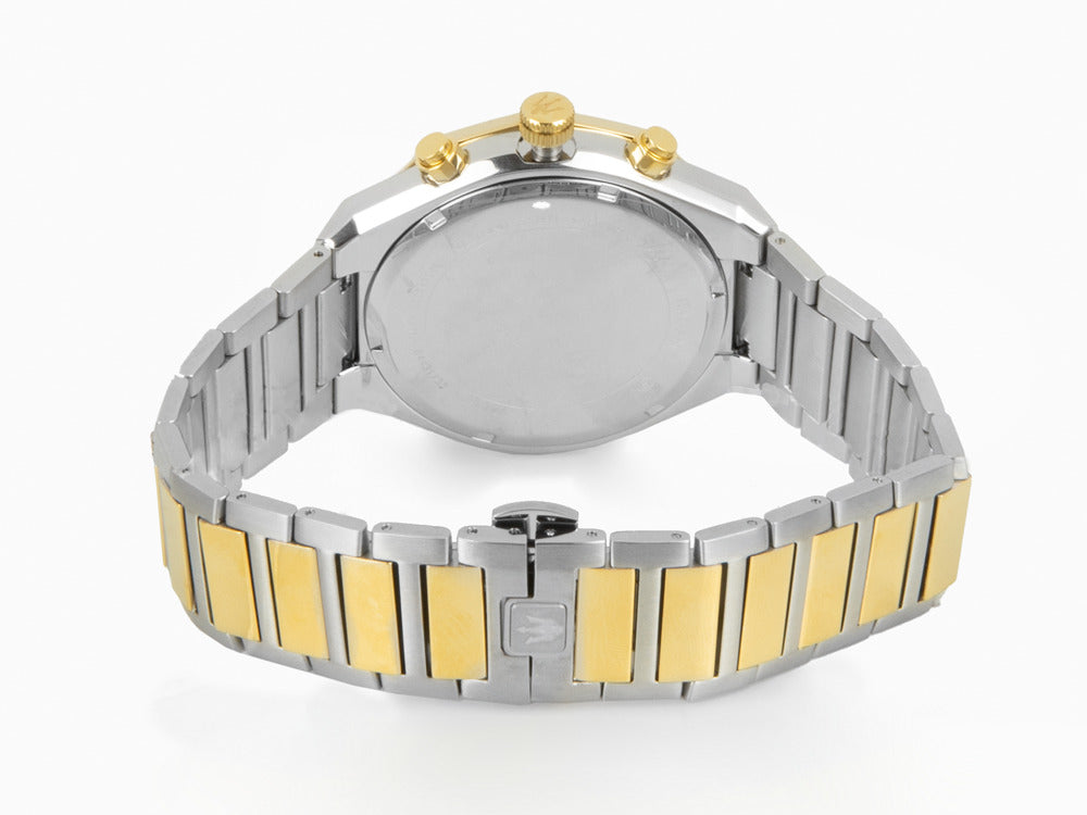 Maserati Stile Quartz Uhr, PVD, Weiss, 45 mm, Mineral Glas R8873642009