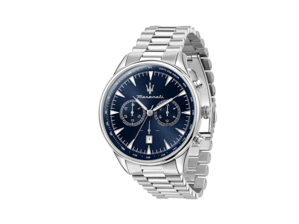 Maserati Tradizione Quartz Uhr, Blau, 45 mm, Mineral Glas, R8873646005