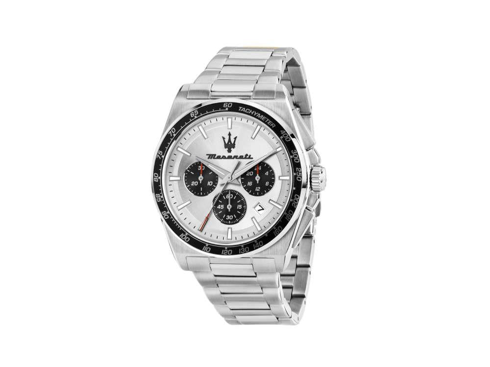 Maserati Velocitá Quartz Uhr, Silber, 43 mm, R8873652006