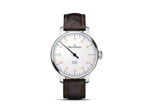 Meistersinger N3 Automatik Uhr, SW 200, 43 mm, Weiss, 38Stunde, AM901G-SG02