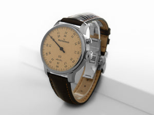 Meistersinger Bell Hora Automatik Uhr, SW 200, Beige, 43 mm, BHO913-SG02