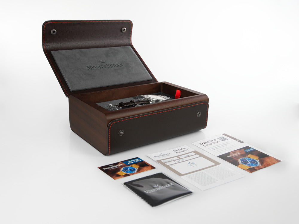 Meistersinger Bell Hora Automatik Uhr, SW 200, Beige, 43 mm, BHO913-SG02