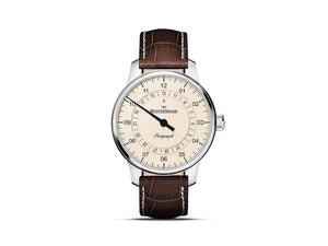 Meistersinger Perigraph Automatik Uhr, SW 300, 38 mm, Beige, BM1103