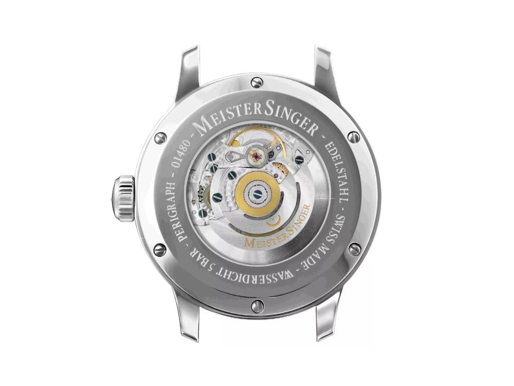 Meistersinger Perigraph Automatik Uhr, SW 300, 38 mm, Blau, BM1108-MIL18