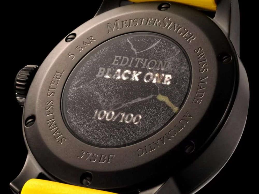 Meistersinger Edition Black One Automatik Uhr, Limitierte Ed, ED-PR-BLACK ONE