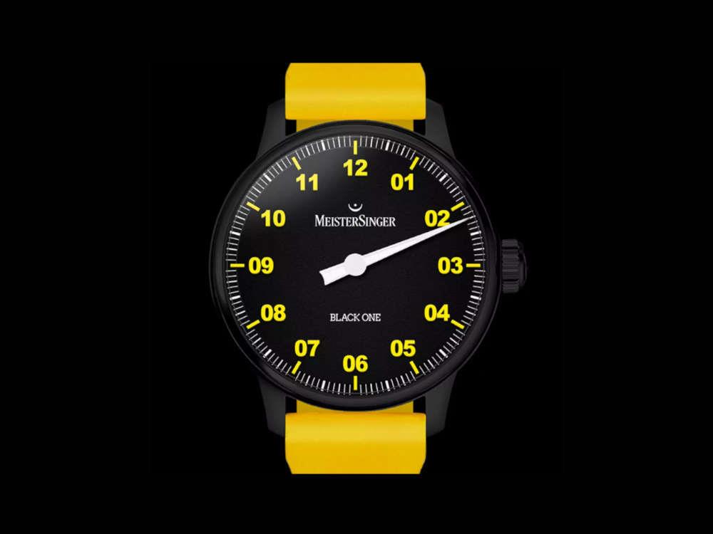 Meistersinger Edition Black One Automatik Uhr, Limitierte Ed, ED-PR-BLACK ONE