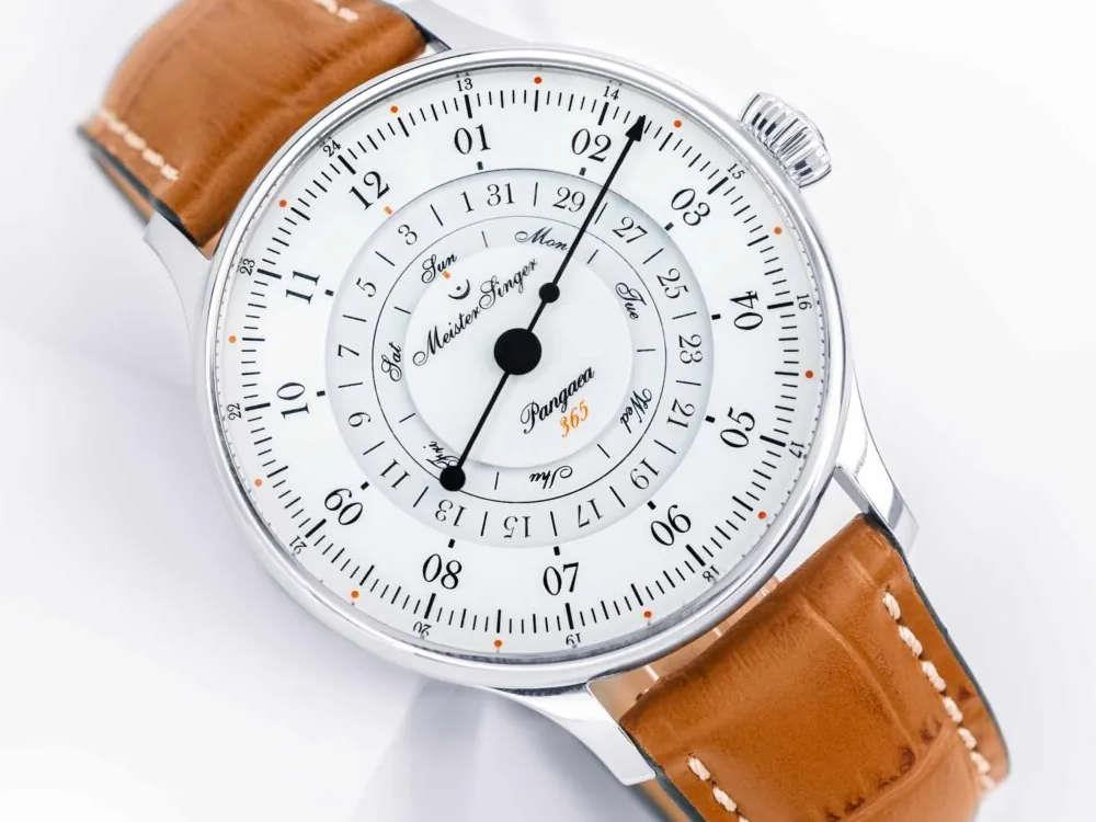 Meistersinger Pangaea Day Date Automatik Uhr, 40 mm, Weiss, PDD365901-SG03W