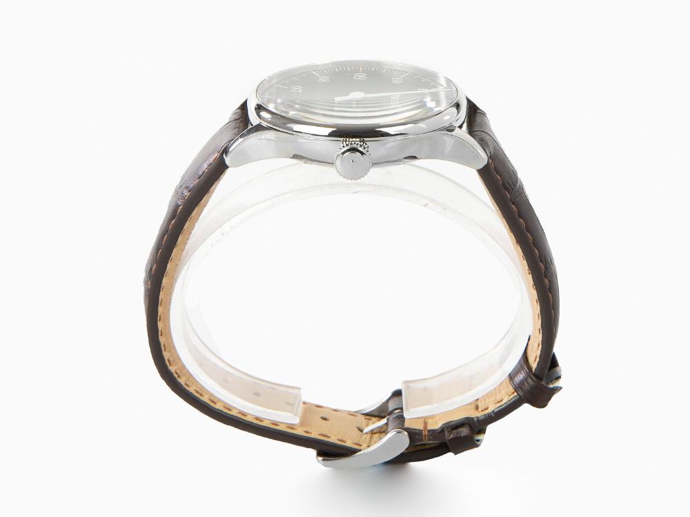 Meistersinger Pangaea Date Automatik Uhr, 40 mm, Schwarz, Leder, PMD907D