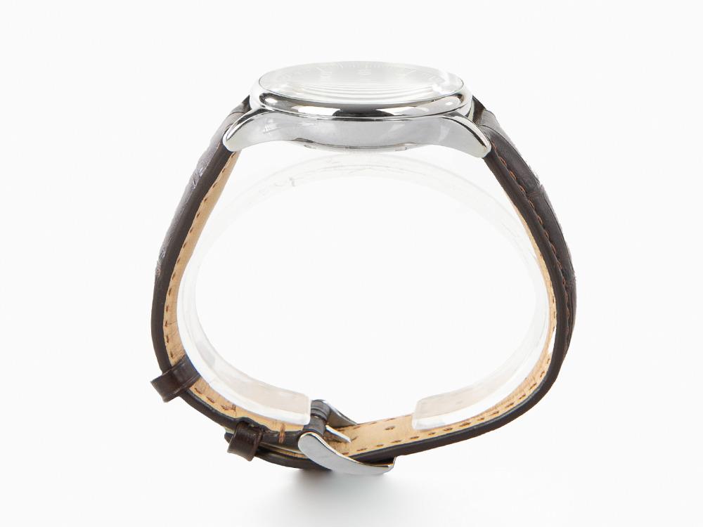 Meistersinger Pangaea Date Automatik Uhr, 40 mm, Schwarz, Leder, PMD907D