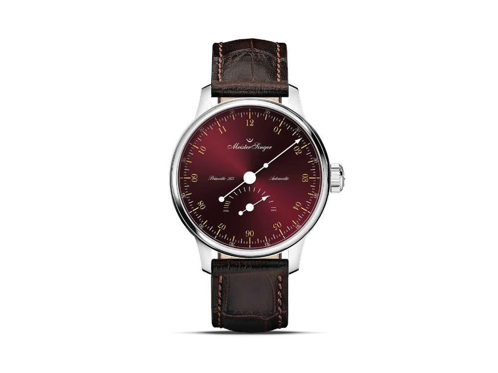Meistersinger Primatic 365 Automatik Uhr, 41.5 mm, Bordeaux, PR365911G-SG02