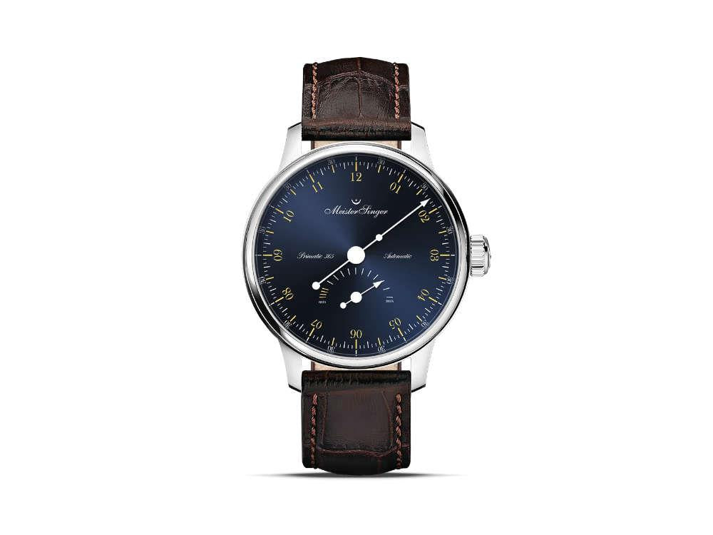 Meistersinger Primatic 365 Automatik Uhr, 41.5 mm, Blau, PR365917G-SG02