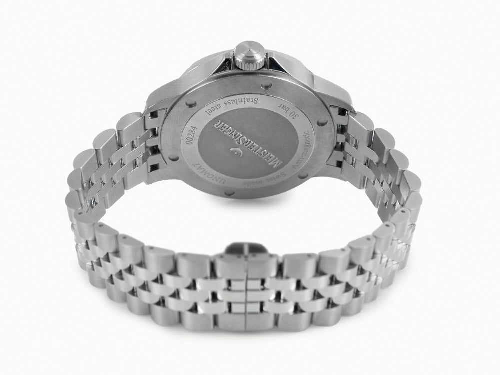 Meistersinger Unomat Automatik Uhr, SW-400, 43 mm, Schwarz, UN902