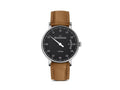 Meistersinger Vintago Automatik Uhr, SW 200-1, 38 mm, Schwarz, Lederband, VT902