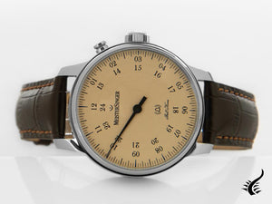 Meistersinger Bell Hora Automatik Uhr, SW 200, Beige, 43 mm, BHO913-SG02
