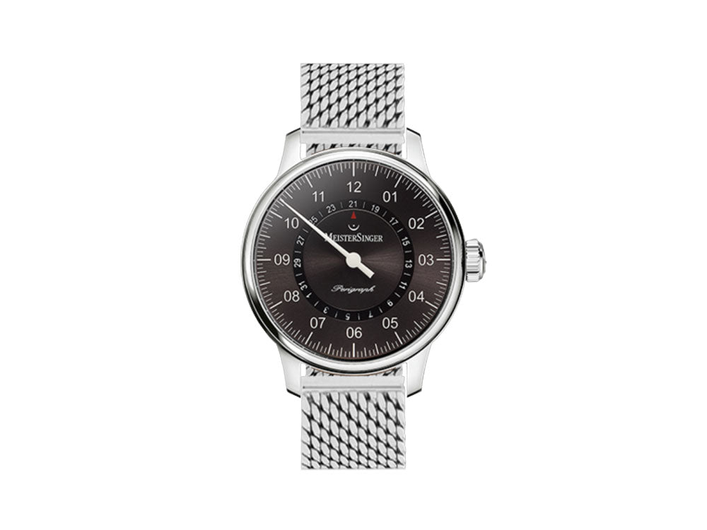 Meistersinger Perigraph Automatik Uhr, ETA 2824-2, Milanese band, AM1007-MIL20
