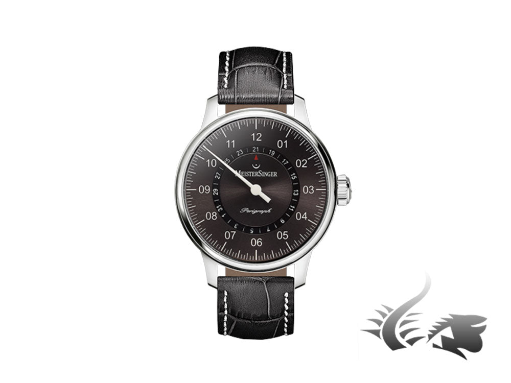 Meistersinger Perigraph Automatik Uhr, ETA 2824-2, 43mm, Sunburst anthracite