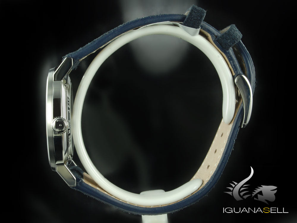 Meistersinger Phanero Uhr, Handaufzug, SW 210, Blau, 35mm, PH308-SV14