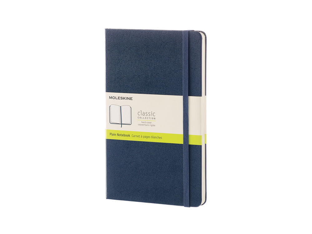 Moleskine Hardcover Notizbuch, Large (13 x 21 cm), Blanko, Blau  
