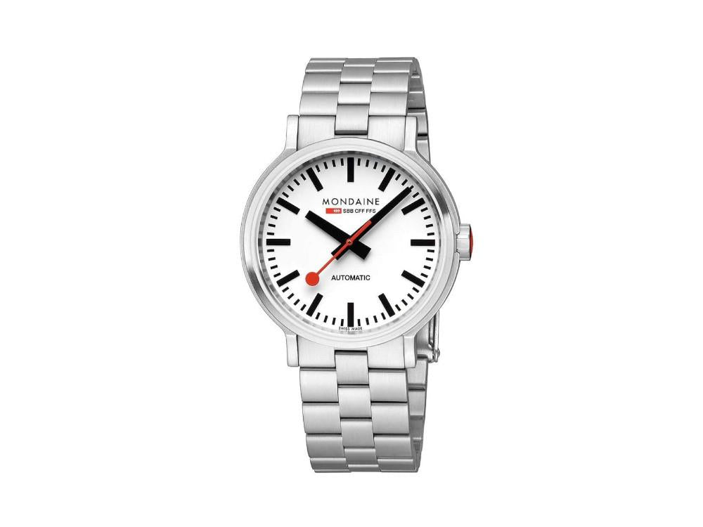 Mondaine Classic Original Automatik Uhr, Weiss, 41 mm, MST.4161B.SJ