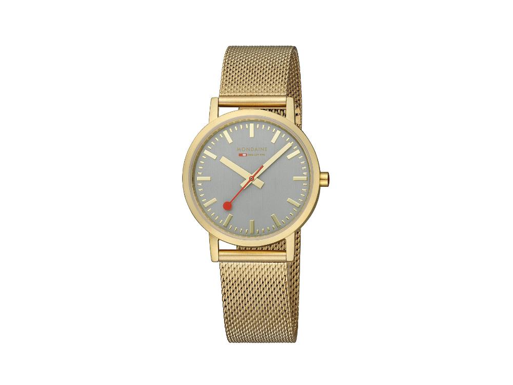 Mondaine Classic Quartz Uhr, Grau, 36 mm, A660.30314.80SBM