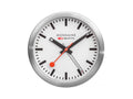 Mondaine Tischuhr Clocks Quartz Uhr, Stahl, Weiss, 12,5cm, A997.MCAL.16SBB