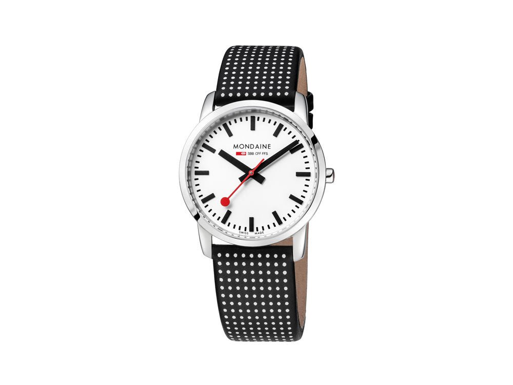 Mondaine SBB Simply Elegant Quartz Uhr, Weiss, 36mm, A400.30351.11SBO