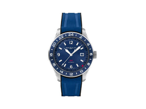 Montblanc 1858 GMT Automatik Uhr, Edelstah, Blau, 42 mm, 129617