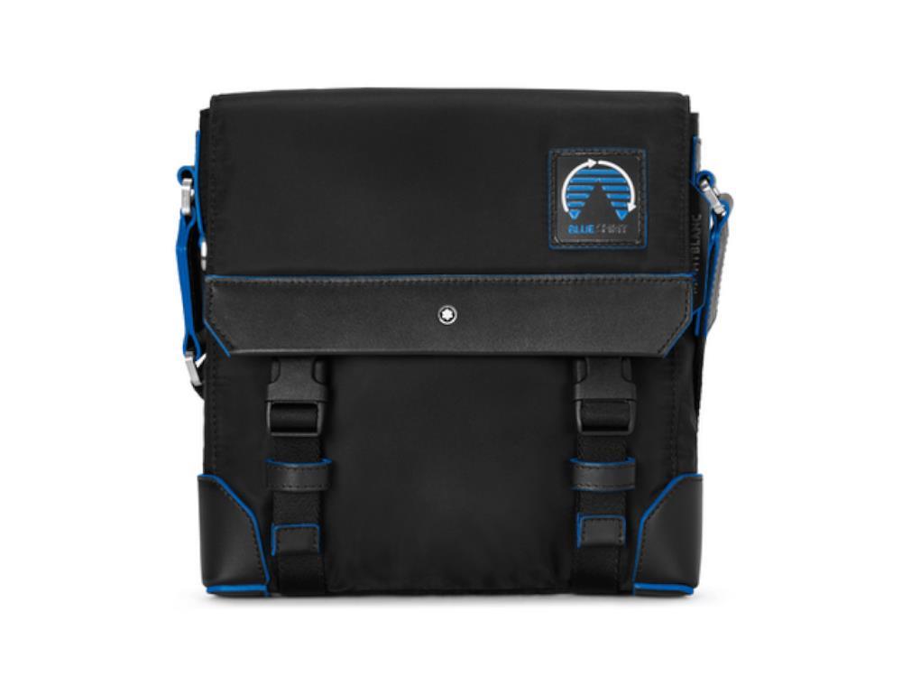 Montblanc Blue Spirit Herrentasche Nylon Textil Schwarz 129077 Iguana Sell DE