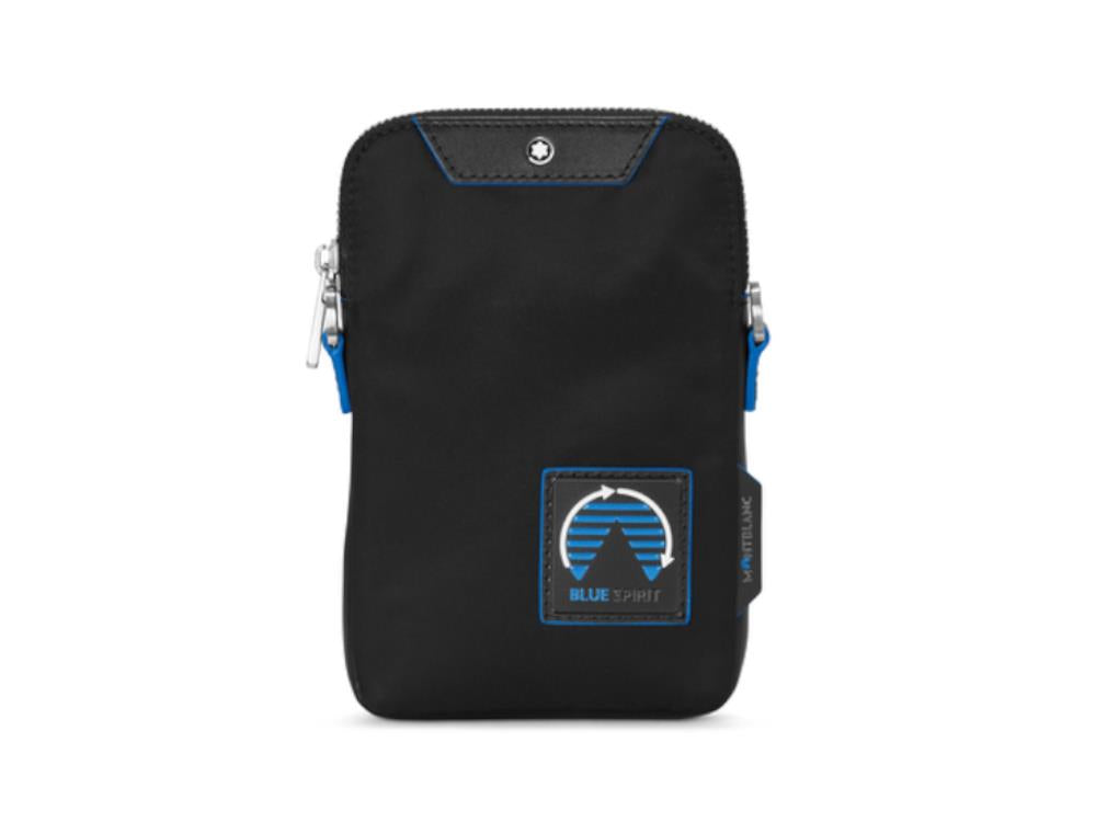 Montblanc Blue Spirit Herrentasche, Nylon, Textil, Schwarz, 129079