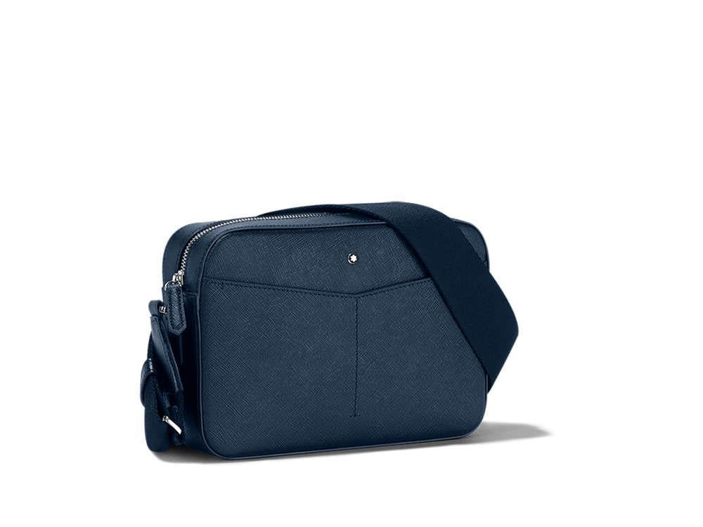 Montblanc Sartorial Herrentasche, Leder, Blau, Der Reißverschluss, 130102