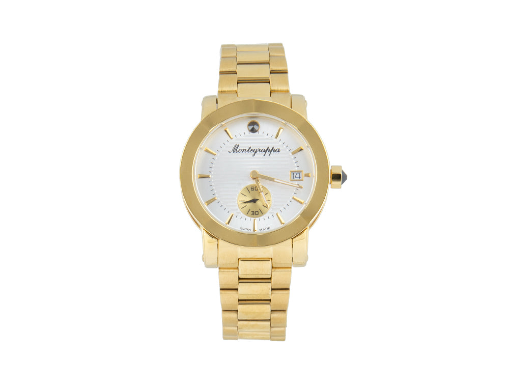 Montegrappa Nero Uno Ladies Quartz Uhr, PVD Gold, 36mm. 5 atm. IDLNWA14-Y