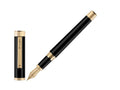 Montegrappa Zero Füllfederhalter, Schwarzes Edelharz, Gelbgold, ISZEI-4Y - Nib Stub 1.1