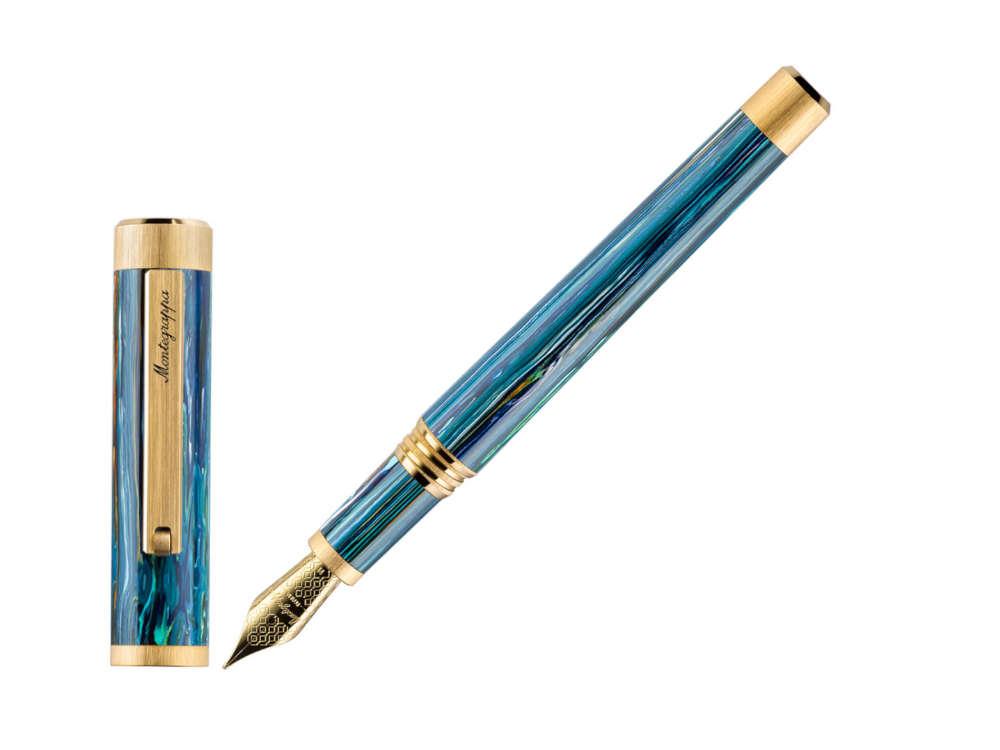 Montegrappa Zero Zodiac Cancer Füllfederhalter, Edelstahl, ISZEZ-IY-G9