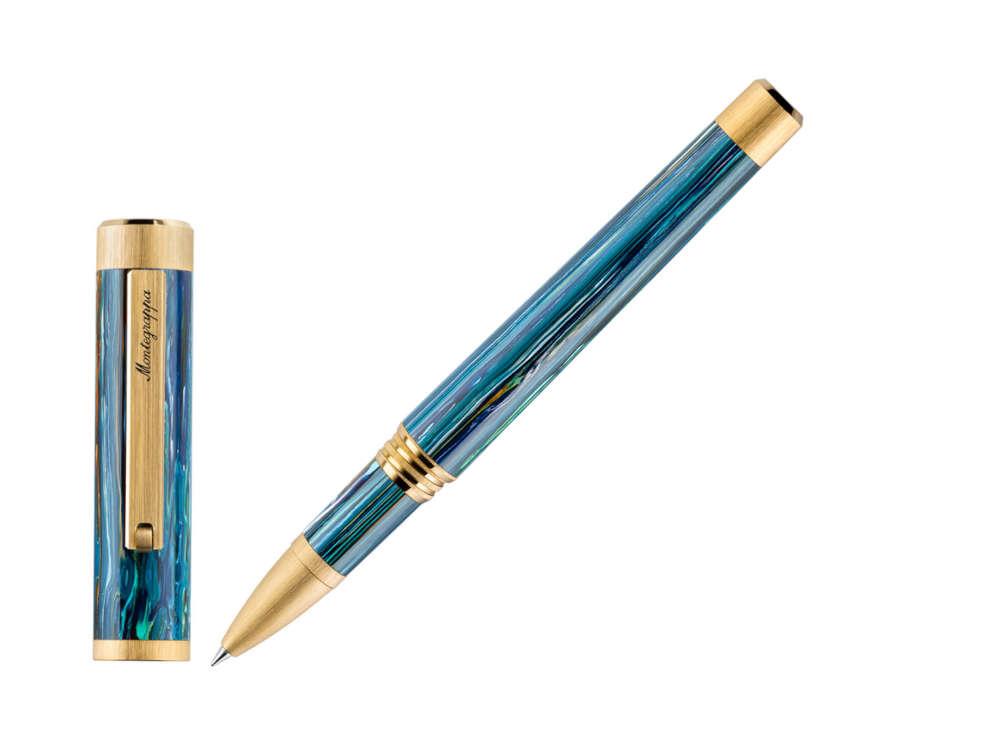 Montegrappa Zero Zodiac Cancer Roller, Blau, Vergoldet, ISZEZRIY-G9