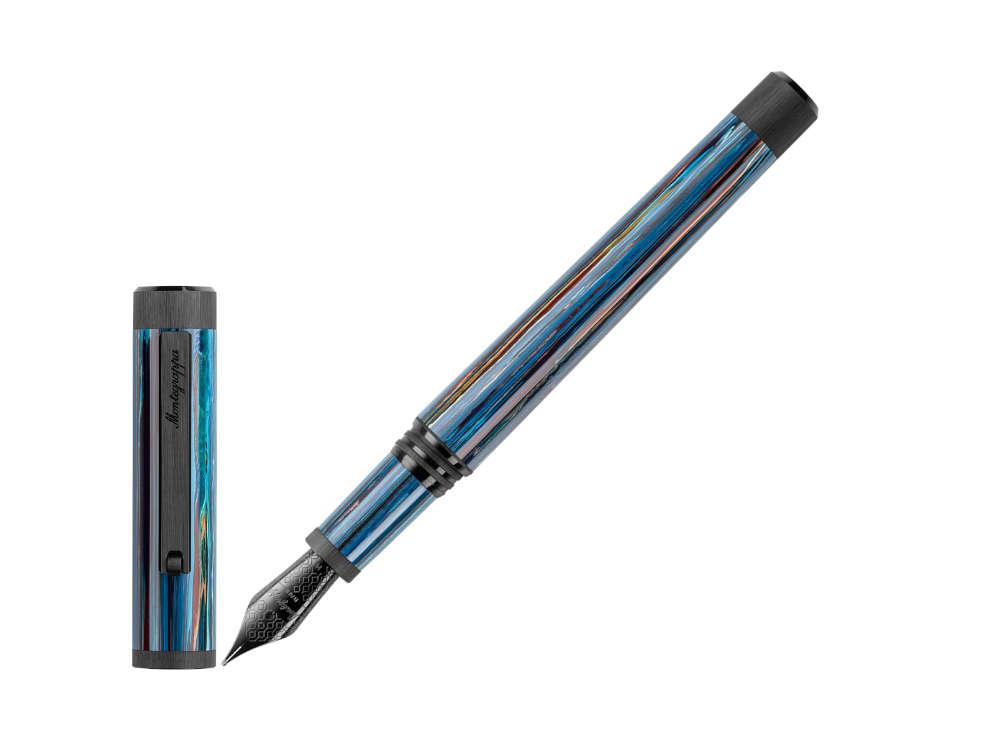 Montegrappa Zero Zodiac Libra Füllfederhalter, Stahl, ISZEZ-IC-B8