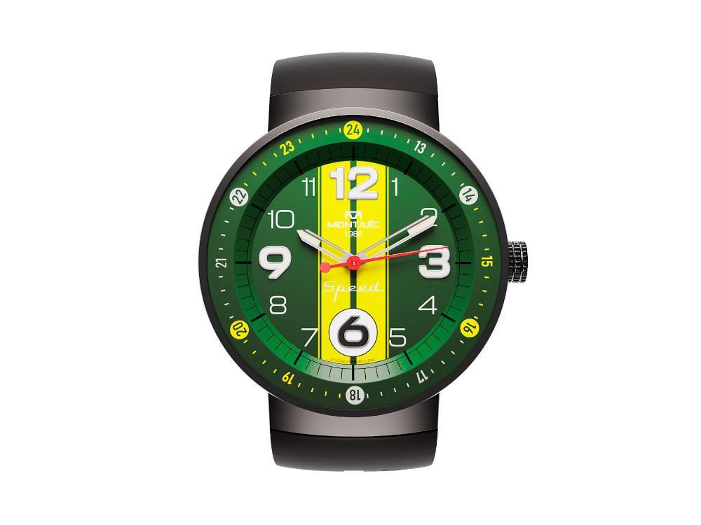 Montjuic Special Quartz Uhr, Edelstahl 316L , Grün, 43 mm, MJ1.1108.B